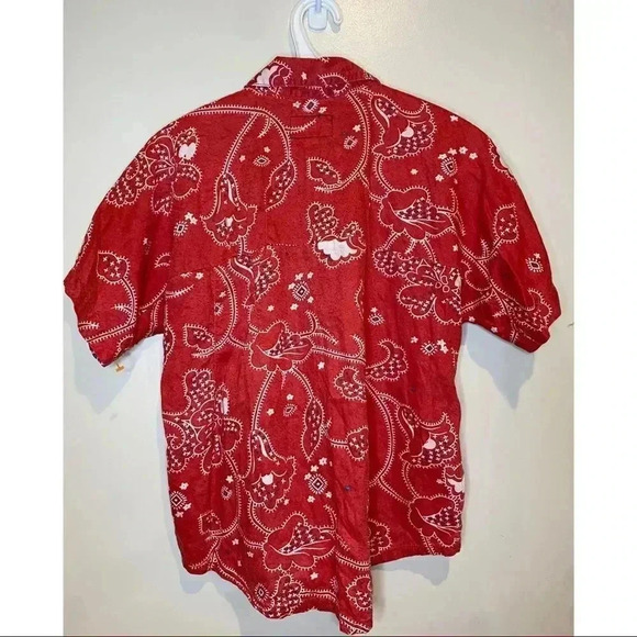 Current /Elliott Red Floral Paisley Button Up Blouse NEW - Picture 4 of 4